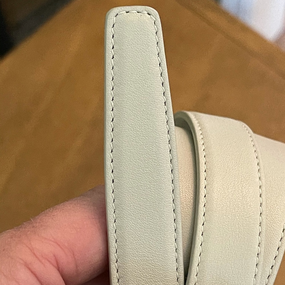 Saint Laurent Monogram Ivory YSL Logo Belt - Picture 14 of 14